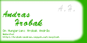 andras hrobak business card